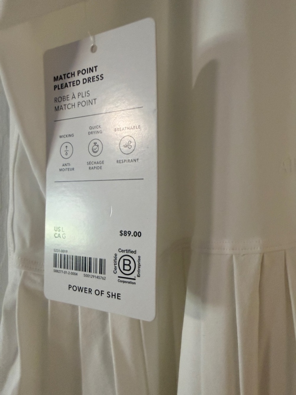 Athleta Match Point Pleated Dress - Picture 7 of 7